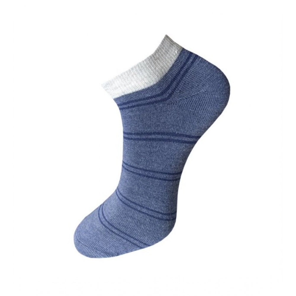 Generic 3_Pair Set Unisex Casual Cotton Striped Ankle Length Socks (Multicolor) Secondary image