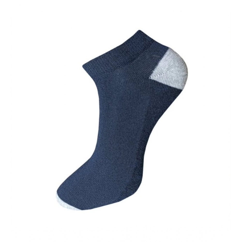 Generic 3_Pair Set Unisex Casual Cotton Solid Ankle Length Socks (Multicolor) Secondary image
