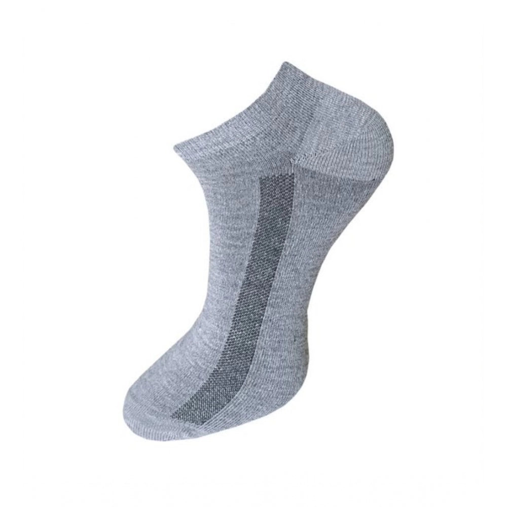 Generic 3_Pair Set Unisex Casual Cotton Solid Ankle Length Socks (Multicolor)