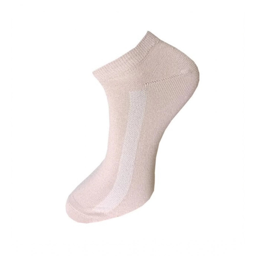 Generic 3_Pair Set Unisex Casual Cotton Solid Ankle Length Socks (Multicolor) Secondary image
