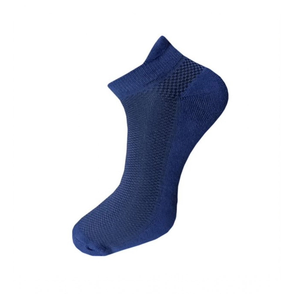 Generic 3_Pair Set Unisex Casual Cotton Solid Ankle Length Socks (Multicolor) Secondary image