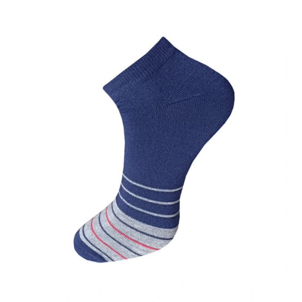 Generic 3_Pair Set Unisex Casual Cotton Striped Ankle Length Socks (Multicolor) Secondary image