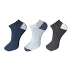 Generic 3_Pair Set Unisex Casual Cotton Solid Ankle Length Socks (Multicolor)