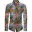 Generic Men's Casual Floral Printed Cotton Blend Unstitched Shirt Fabric 1.6 Mtrs (Multicolor)