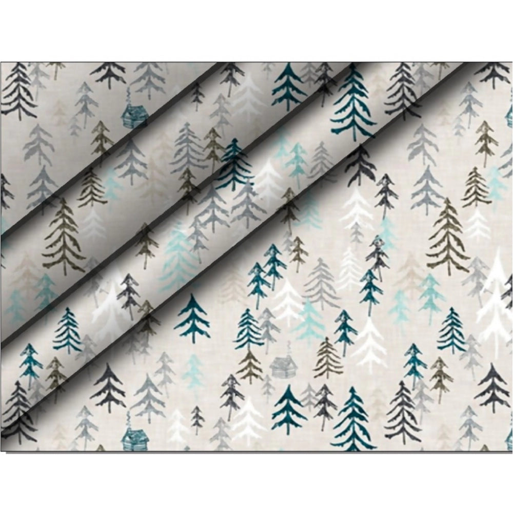 Generic Men's Casual Floral Printed Cotton Blend Unstitched Shirt Fabric 1.6 Mtrs (Beige) Secondary image