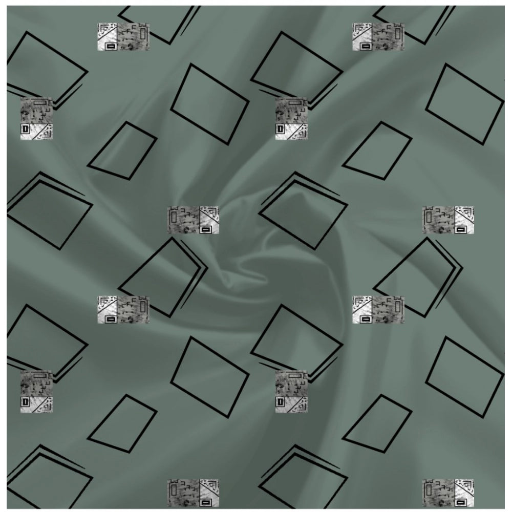 Generic Men's Casual Floral Printed Cotton Blend Unstitched Shirt Fabric 1.6 Mtrs (Grey) Secondary image