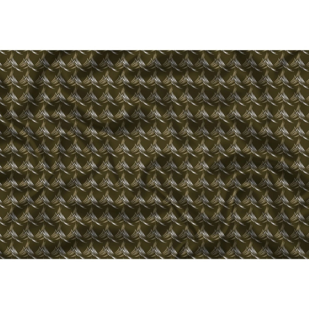 Generic Men's Casual Floral Printed Cotton Blend Unstitched Shirt Fabric 1.6 Mtrs (Brown) Secondary image