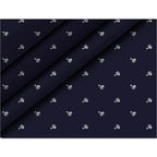 Generic Men's Casual Floral Printed Cotton Blend Unstitched Shirt Fabric 1.6 Mtrs (Dark Blue)