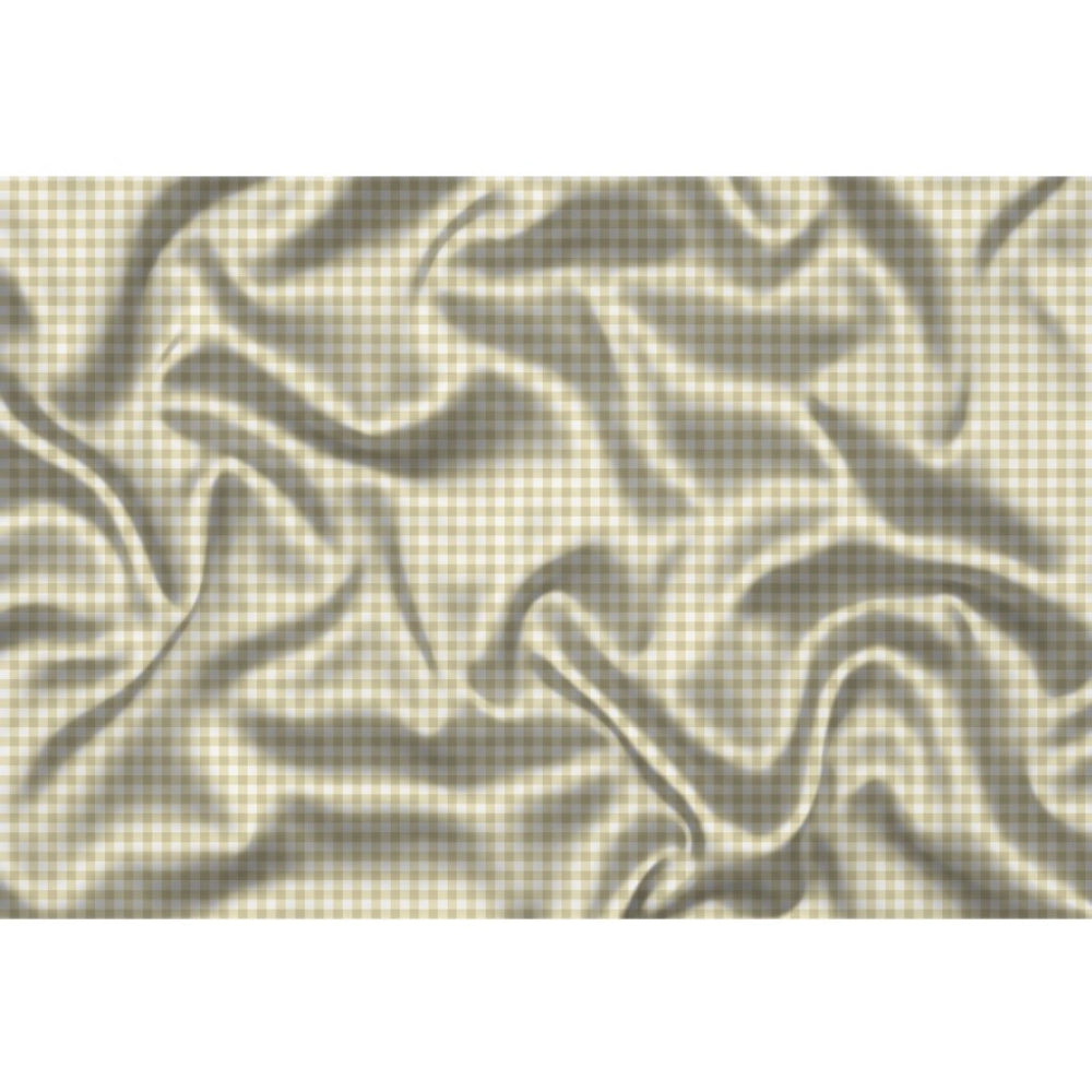 Generic Men's Casual Floral Printed Cotton Blend Unstitched Shirt Fabric 1.6 Mtrs (Beige) Secondary image