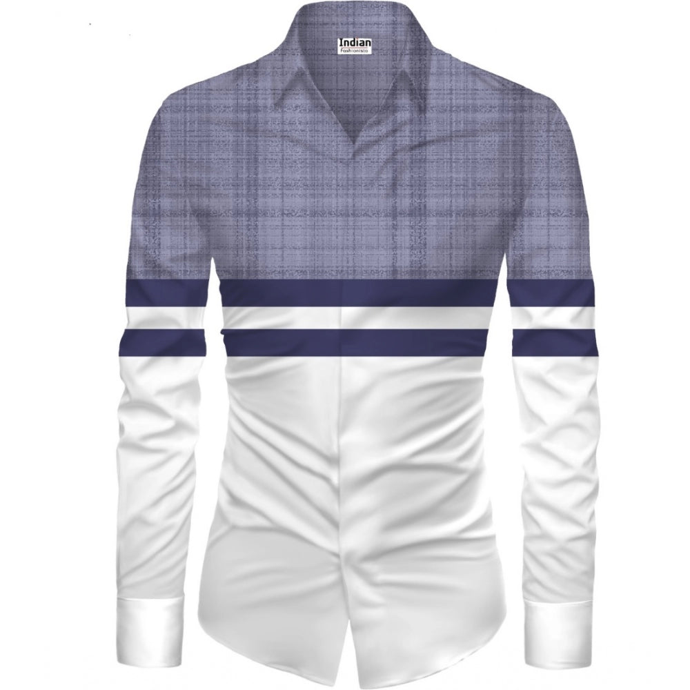 Generic Men's Casual Floral Printed Cotton Blend Unstitched Shirt Fabric 1.6 Mtrs (Multicolor) Main image