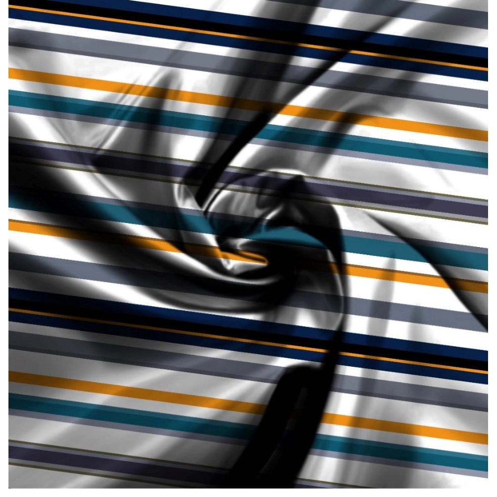 Generic Men's Casual Floral Printed Cotton Blend Unstitched Shirt Fabric 1.6 Mtrs (Multicolor)