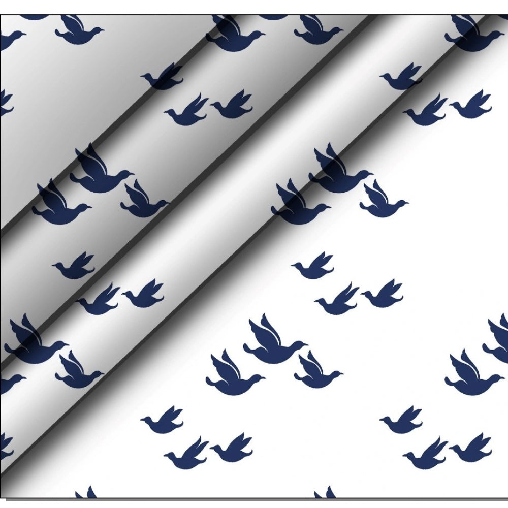 Generic Men's Casual Floral Printed Cotton Blend Unstitched Shirt Fabric 1.6 Mtrs (Blue) Secondary image