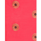 Generic Women's Silk Blend Embroidered Saree With Unstitched Blouse 5.5Mtr (Pink)