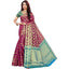 Generic Women's Jacquard Woven Saree With Unstitched Blouse 5.5Mtr (Magenta)