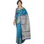 Generic Women's Jacquard Woven Saree With Unstitched Blouse 5.5Mtr (Green-Blue)