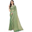 Generic Women's Silk Blend Embellished Saree With Unstitched Blouse 5.5Mtr (Light Green)