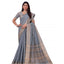Generic Women's Silk Blend Woven Saree With Unstitched Blouse 5.5Mtr (Grey)