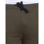 Generic Men's Casual Cotton Striped Above knee Shorts (Olive)