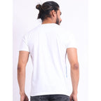 Generic Men's Casual Cotton Printed Round Neck Half Sleeve T-Shirt (Blue)