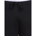 Generic Men's Casual Cotton Striped Above knee Shorts (Black)