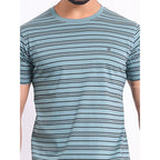 Generic Men's Casual Cotton Printed Round Neck Half Sleeve T-Shirt (Gery)
