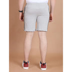 Generic Men's Casual Cotton Striped Above knee Shorts (Greymelange)