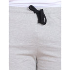 Generic Men's Casual Cotton Striped Above knee Shorts (Greymelange)