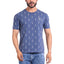 Generic Men's Casual Cotton Printed Round Neck Half Sleeve T-Shirt (Blue)