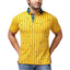 Generic Men's Casual Cotton Printed Polo Neck Half Sleeve T-Shirt (Yellow)