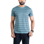 Generic Men's Casual Cotton Printed Round Neck Half Sleeve T-Shirt (Gery)