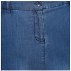 Generic Women's Denim Washed Buttoned Skirt (Blue)