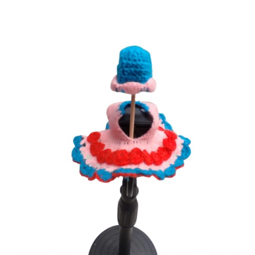 Generic Laddu Gopal Tharad Dress Size: 0 To 6 (Baby Pink-Red) Secondary image