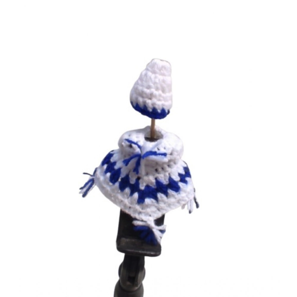 Generic Laddu Gopal Tharad Dress Size: 0 To 6 (White-Blue) Main image