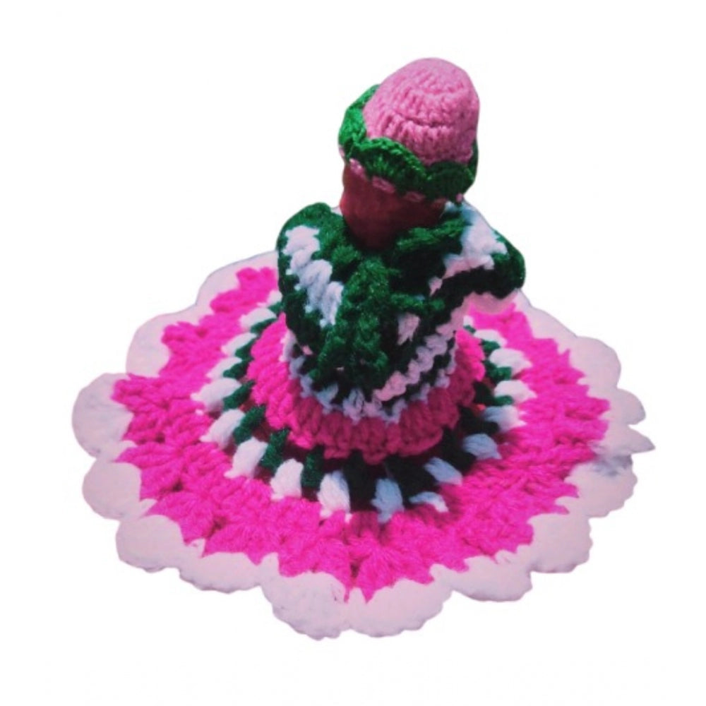 Generic Laddu Gopal Tharad Dress Size: 0 To 6 (Pink-Green) Secondary image