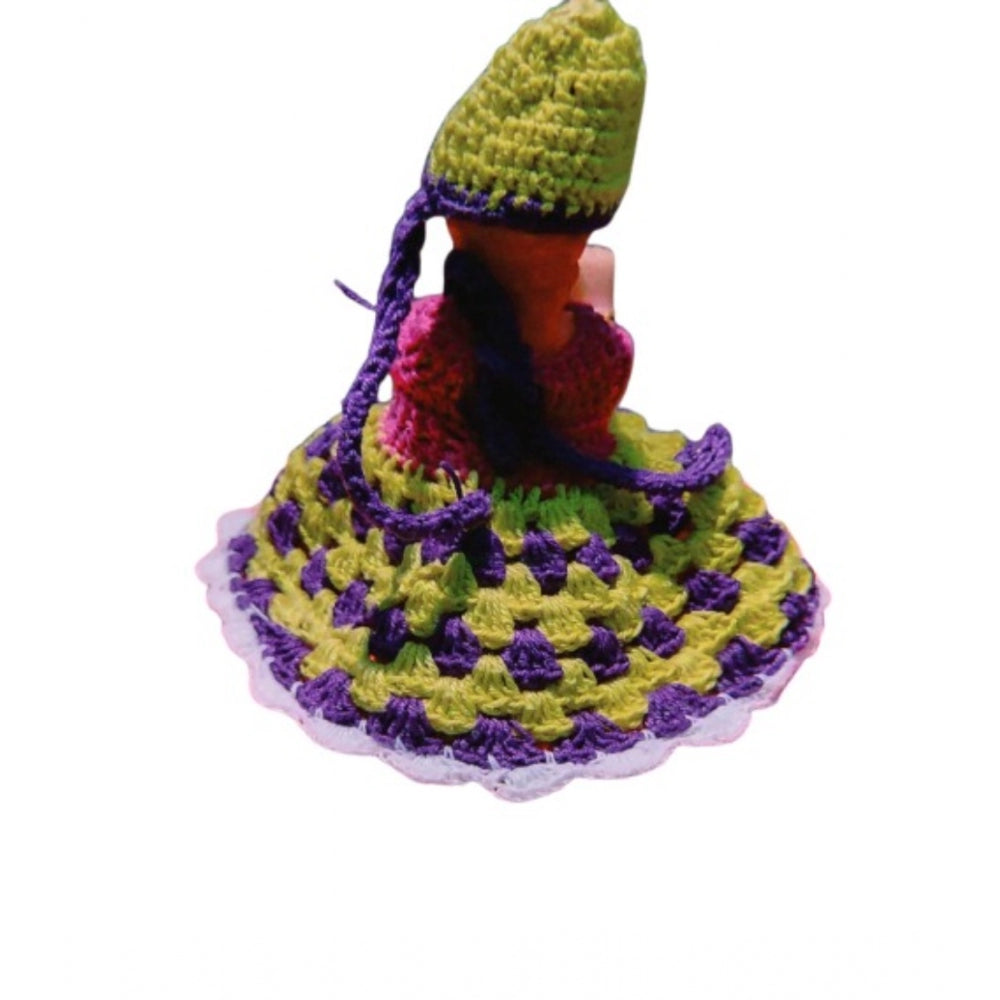 Generic Laddu Gopal Tharad Dress Size: 0 To 6 (Yellow-Blue) Secondary image