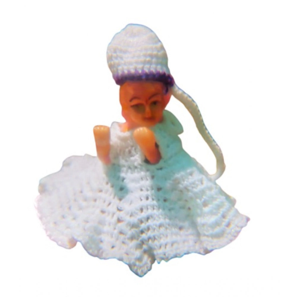 Generic Laddu Gopal Tharad Dress Size: 0 To 6 (White-Lavender) Main image