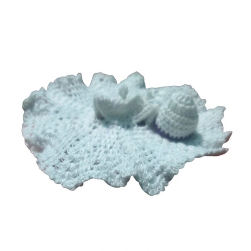 Generic Laddu Gopal Tharad Dress Size: 0 To 6 (White-Lavender) Secondary image