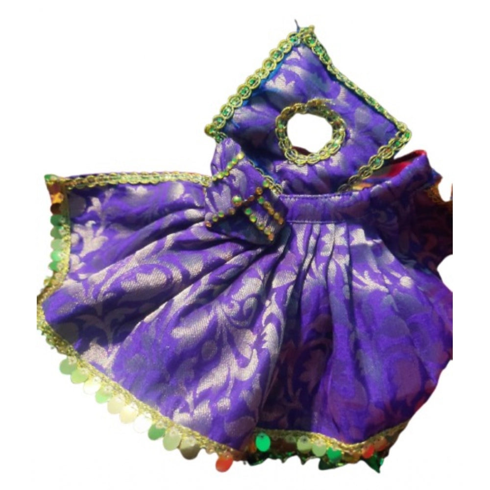 Generic Laddu Gopal Silk Dress Size: 0 To 6 (Blue) Secondary image