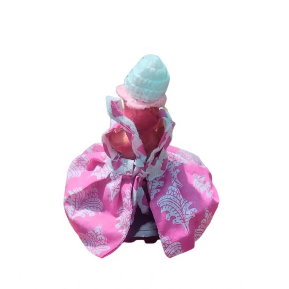 Generic Laddu Gopal Cottn Dress Size: 0 To 6 (Pink) Secondary image