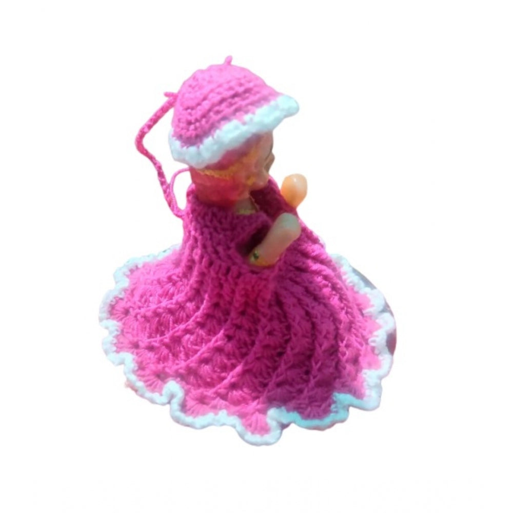 Generic Laddu Gopal Tharad Dress Size: 0 To 6 (Magenta) Secondary image