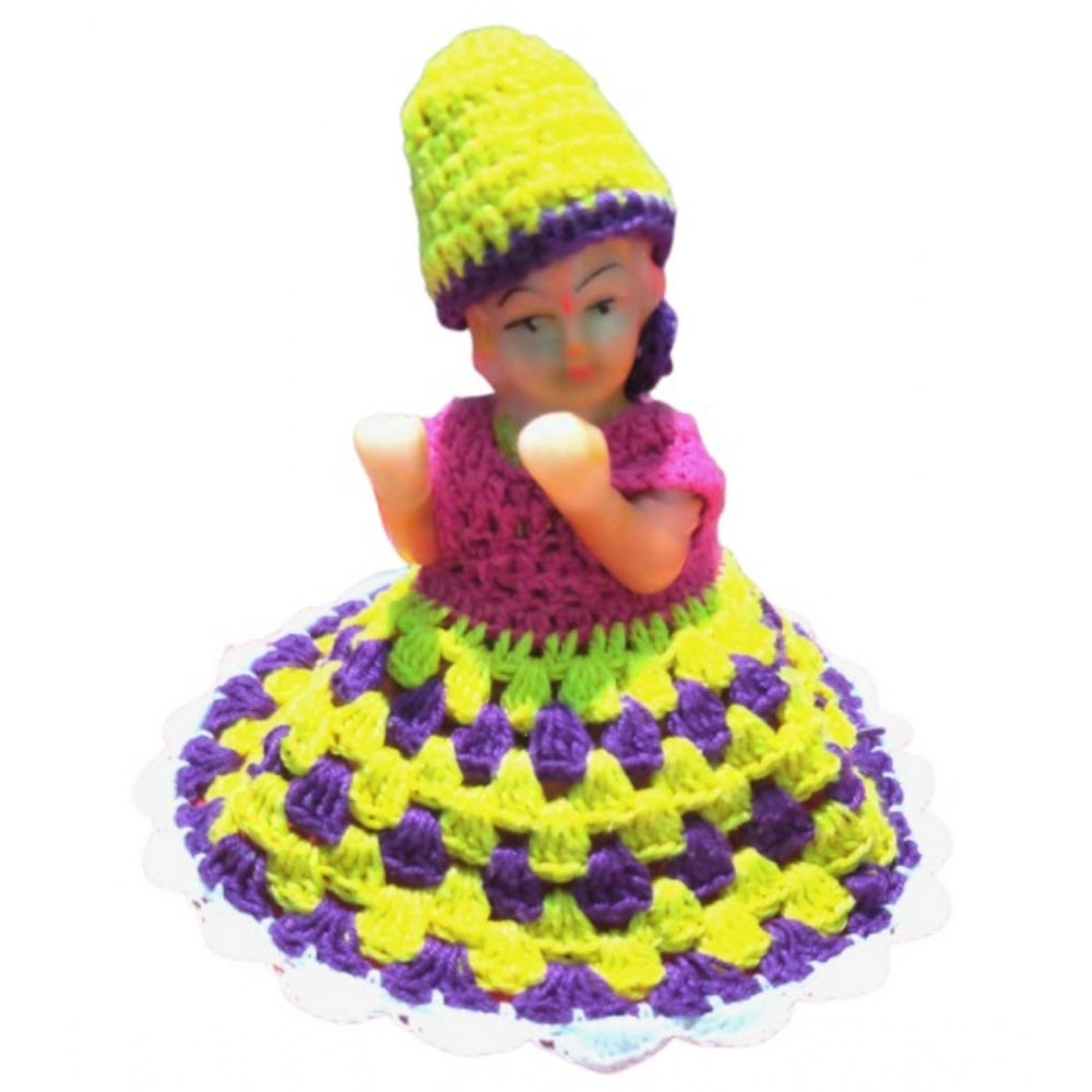 Generic Laddu Gopal Tharad Dress Size: 0 To 6 (Yellow-Blue) Main image