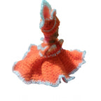 Generic Laddu Gopal Tharad Dress Size: 0 To 6 (Orange-White)