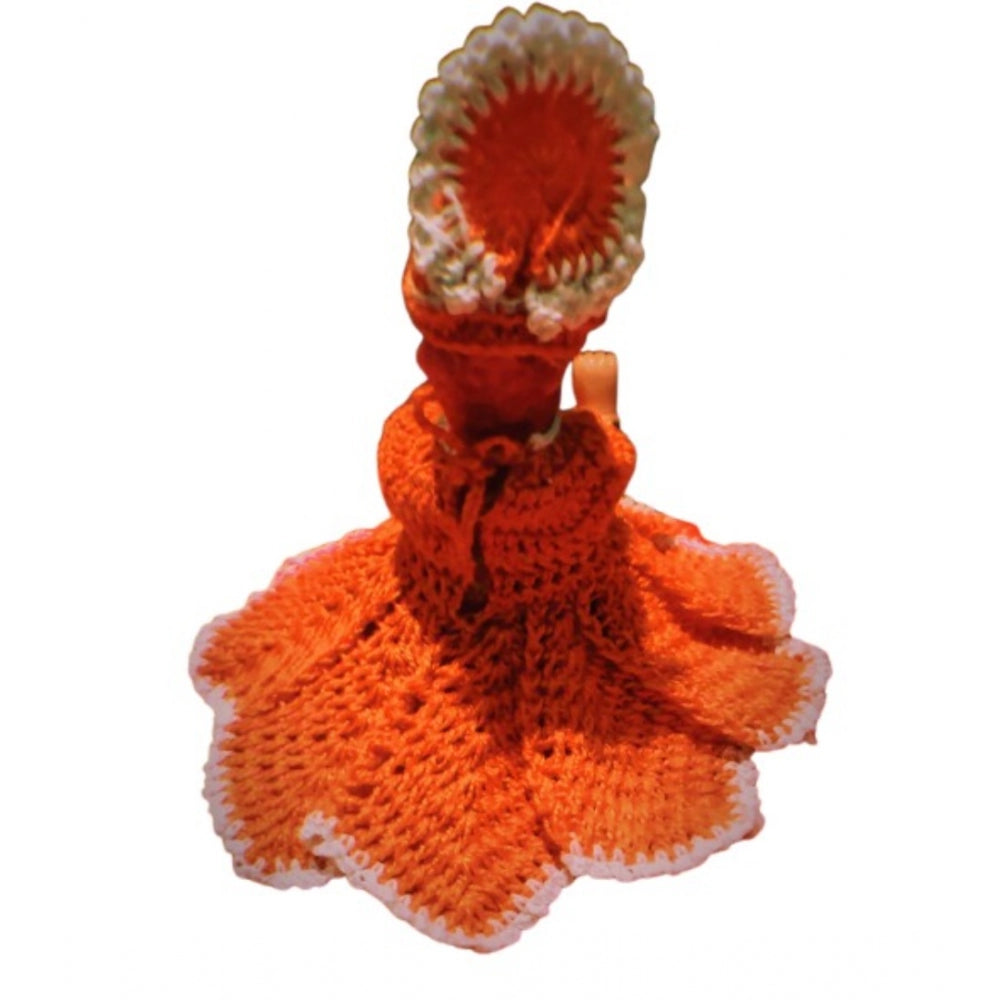 Generic Laddu Gopal Tharad Dress Size: 0 To 6 (Orange) Secondary image