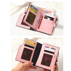 Generic Women's Vegan Leather Small Zipper Wallet (RoseGlod)