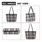 Generic Women's Woolen  Medium Shoulder Zipper Handbag (White)