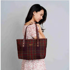 Generic Women's Woolen  Medium Shoulder Zipper Handbag (Red)