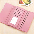 Generic Women's Faux Leather Medium Snap Button Wallet (Purple)