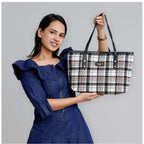 Generic Women's Woolen  Medium Shoulder Zipper Handbag (White)