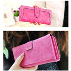 Generic Women's Faux Leather Medium Snap Button Wallet (Pink)