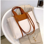 Generic Women's Canvas Medium Top handle Satchel Zipper Handbag (White)